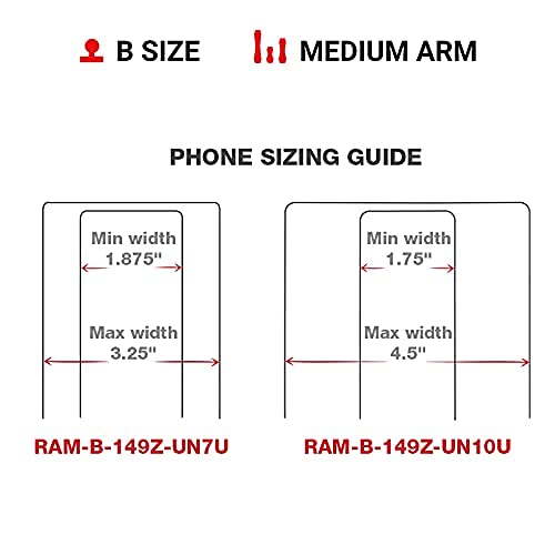RAM Handlebar Rail Mount with Zinc Coated U-Bolt Base and Universal X-Grip™ Cell Phone Holder
