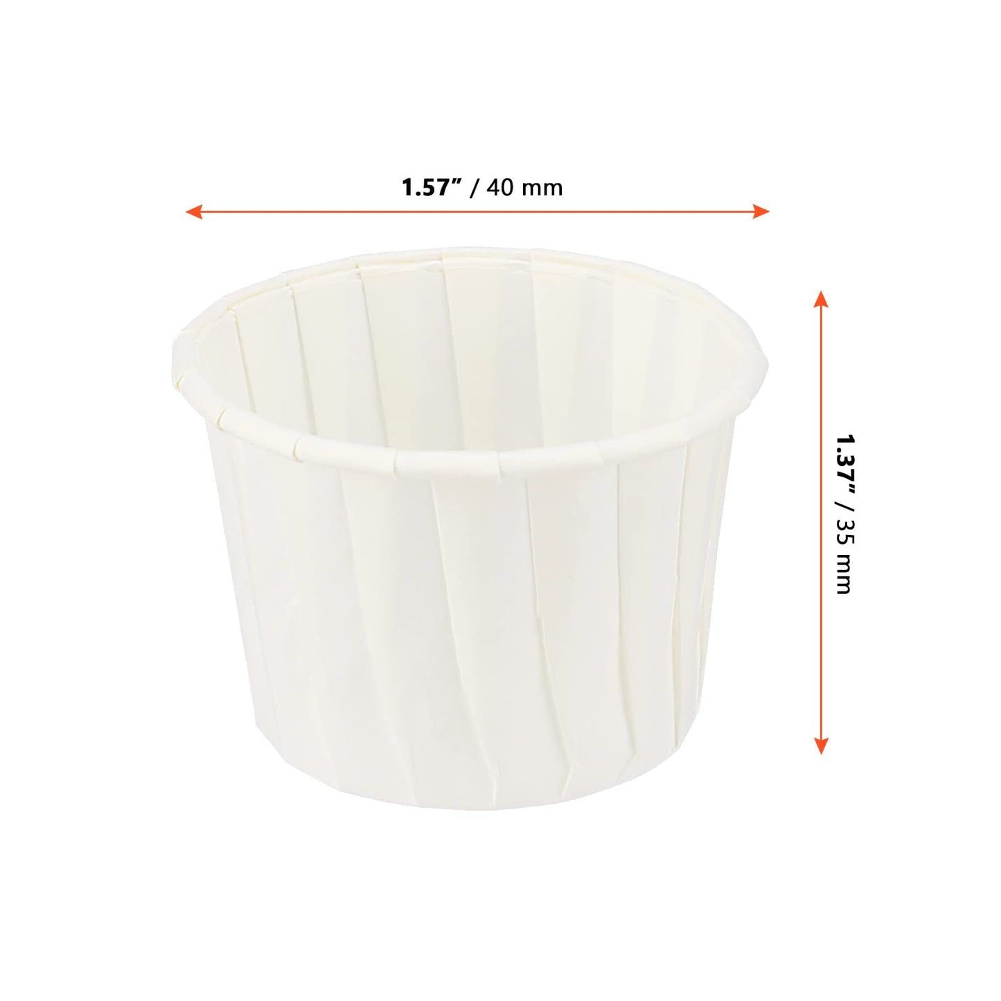 SINJEUN 1000 Pack 2 oz Paper Souffle Portion Cups, Disposable Small Sample Cup Snack Cups for Measuring, Jello Shots, Condiments, Sauces, White