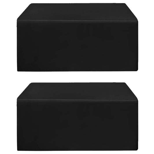 2 Pack Black Tablecloth Fitted Table Clothes for 6 Foot Rectangle Tables - Water Resistant Washable Fabric Polyester Rectangle Table Cover for Wedding Uses（72L x 30W x 30H Inches, Black）