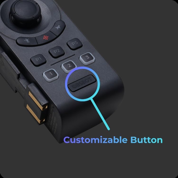 OBSBOT Tail Series Smart Remote Controller, PTZ Control via Gimbal Button or Wrist Movements, Bluetooth Wirelessly Connect up to 3 OBSBOT Tail 2/Air and Control Over Tail Air/Tail 2 Various Features.