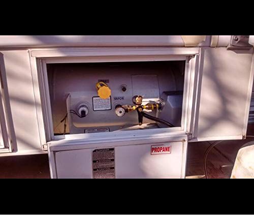 Stanbroil Propane Brass 4 Port Tee kit with 5ft and 12ft Hoses Allows for Connection Between Auxiliary Propane Cylinder