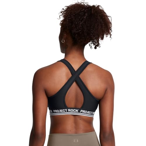 Under Armour Women's Project Rock Crossback Mid Impact Sports Bra