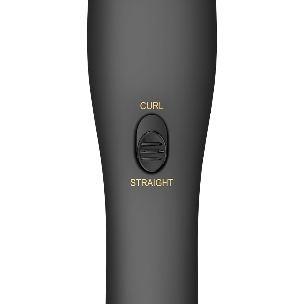 BERTA 2 in 1 Hair Iron Professional Hair Straightener & Curler Iron, Ceramic Flat Iron Ionic 1.25 Inch Barrel 275-425℉ Adjustable Temperature, Dual Voltage