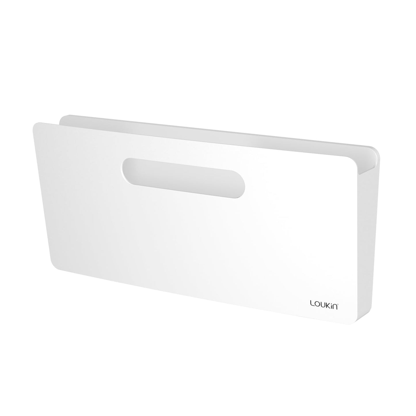 LOUKIN Magnetic Wall File Holder, No Drilling Porte Document Mural Organizer for Whiteboard, Refrigerator, File Cabinets, Office Wall File Organizer for Mail, Paper, Documents, Letters (White)