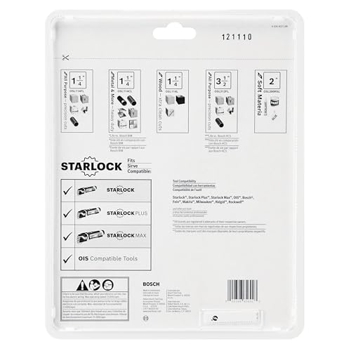 BOSCH OSL005L 5 pc. Starlock® Oscillating Multi-Tool Carbide Cutting Accessory Blade Set
