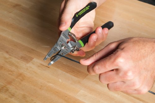 Greenlee 1955-SS Pro Stainless Wire Stripper, Cutter and Crimper Curve, 10-18AWG, 7.5-Inches