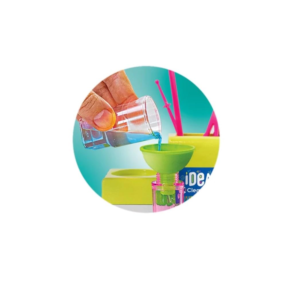 Clementoni - Idea - L’ Atelier des Fluos - Crée des Surligneurs Personnalisés – Paillettes Pompons et Anneaux pour des Idées Créatives - d'Artisanat – Coffret de Jeu Éducatif – Français – 52848