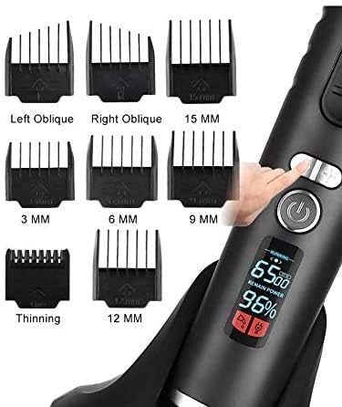 Ceenwes Hair Clippers Heavy Duty Clippers for Men Rechargeable Hair Trimmer Cordless Clippers Hair Cutting Kit with Charging Dock, 1 Hairdressing Cape 8 Guide Combs (Black)