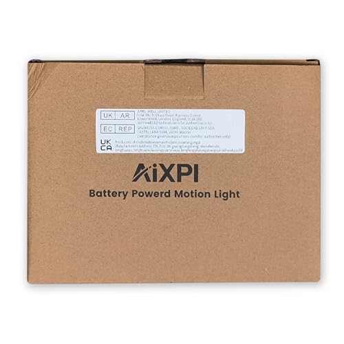 AIXPI Battery Operated Motion Sensor Outdoor Lights, 1500LM Wireless Flood Lights, IP65 Waterproof Security Lights, Motion Detector Lights for Outside, Yard, Garage 1Pack