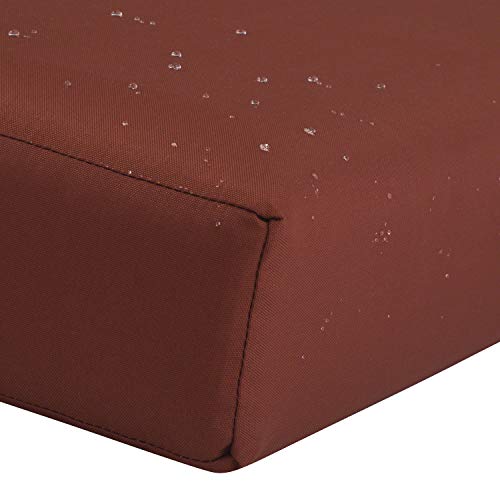 Classic Accessories Ravenna Water-Resistant Patio Seat Cushion Cover, 25 x 25 x 5 Inch, Spice