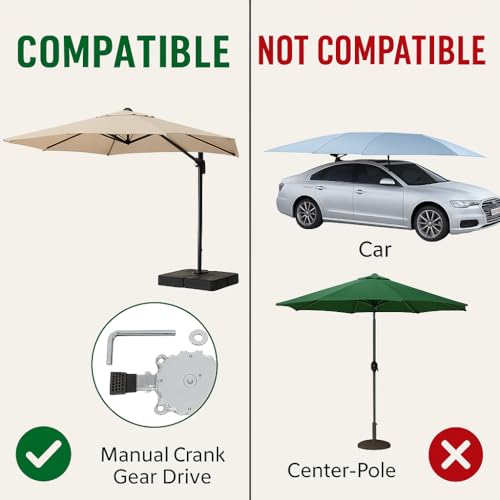 Patio Beach Umbrella Accessories Replacement Parts, Stable Multifunction Spare Parasol Stand Floor Mount, Umbrella Rotation Swivel Base Part for Balcony Camping Backyard Picnic Garden Fishing Barbecue