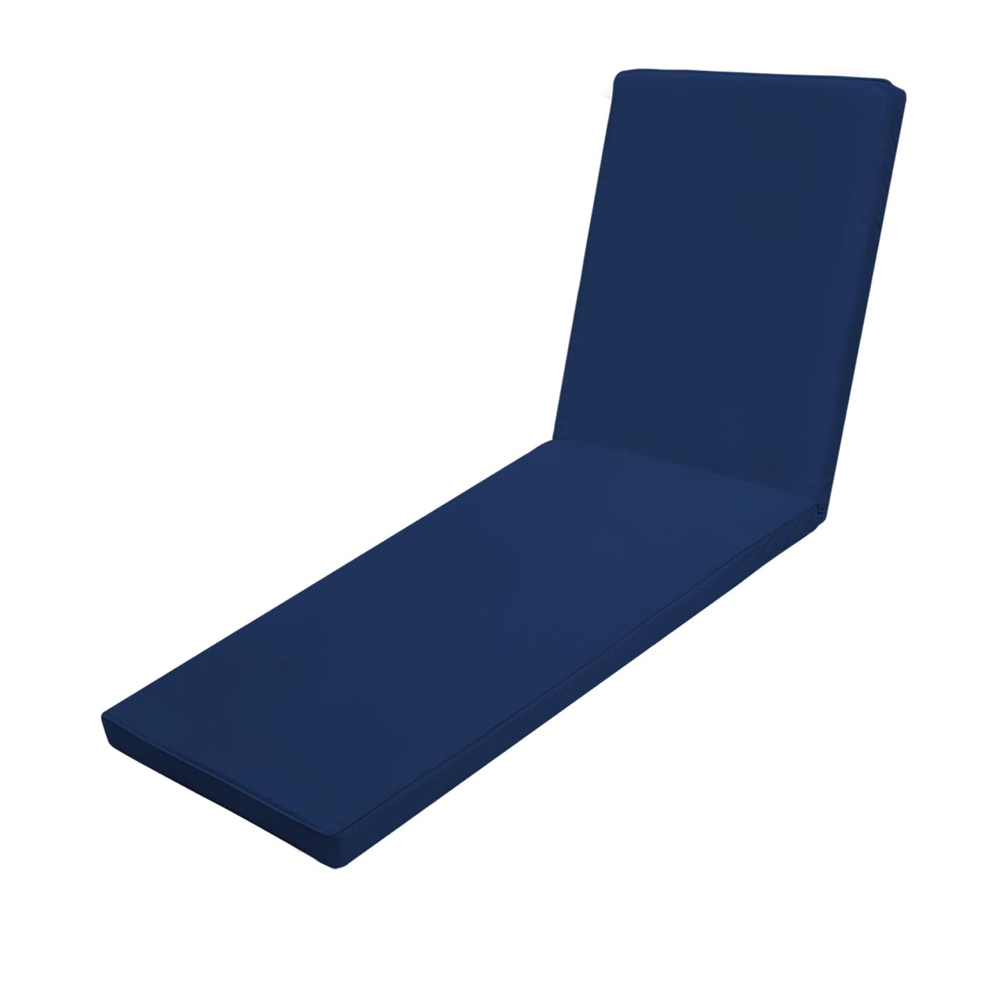 Iheqard Outdoor Chaise Lounge Cushions for Patio, 74"x22"x3" Lounge Chair Cushions Set of 2, Waterproof Replacement Seat Cushions for Outdoor Furniture (Blue, 1 Pcs)