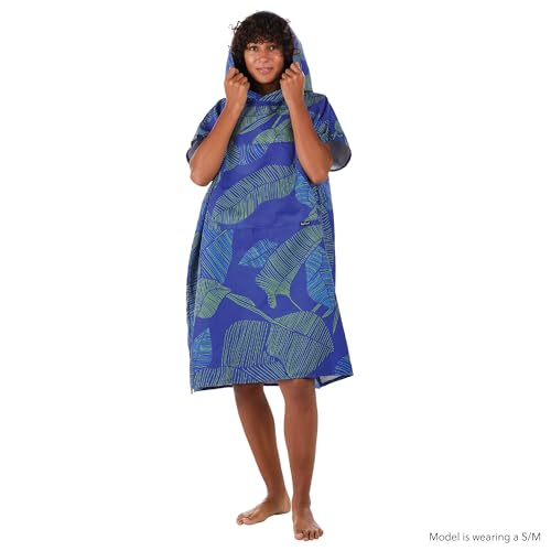 PackTowl Lightweight Microfiber Hooded Changing Poncho, Botanical, Small/Medium