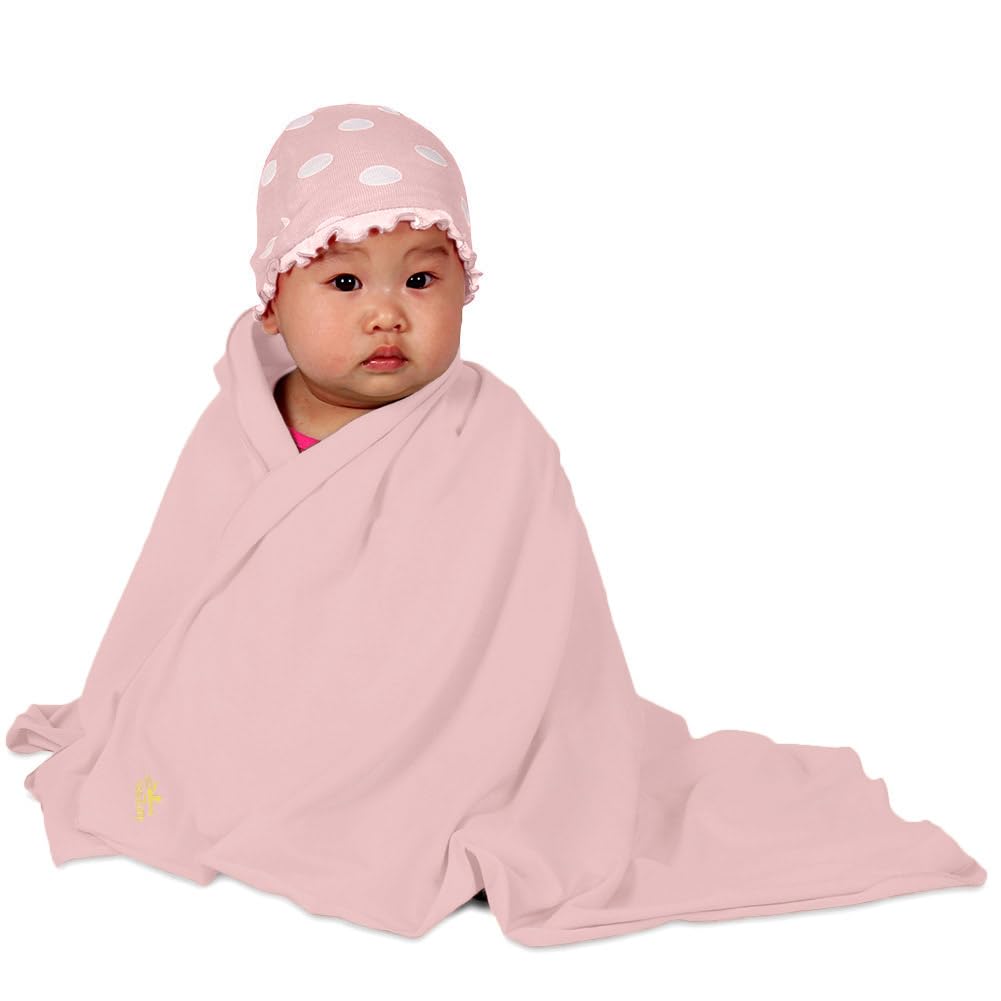 Nozone Baby Blanket, Sun Protective, Soft Bamboo, UPF 50+ in Mellow Rose