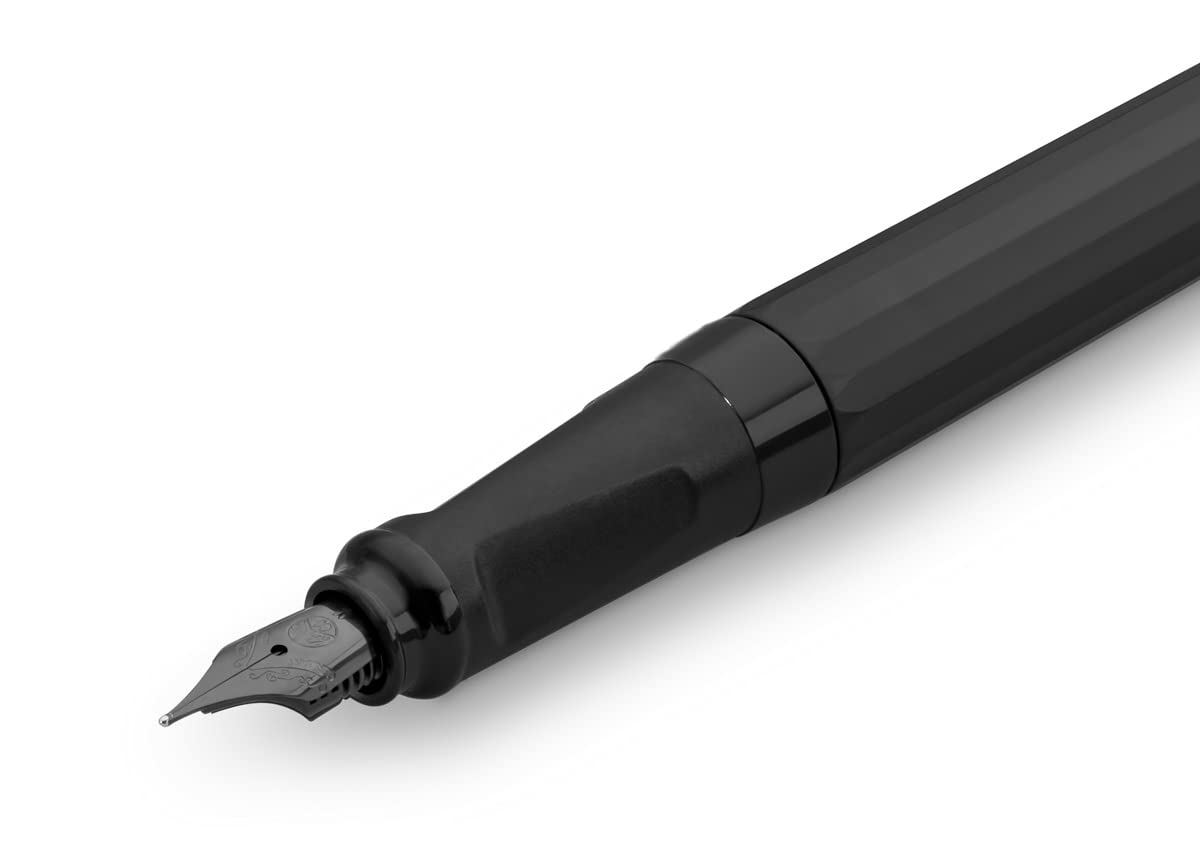Kaweco PERKEO All Black Fountain Pen - M (Medium) Nib, Exclusive, 13 cm