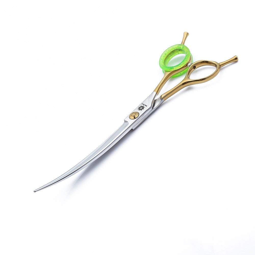 Dream Reach 7.0 Inch Barber Scissors Shear Curved - Hair Cutting Scissors Two-Way Bent Blade Scissor Japanese 440C Steel - Hair Stylists Shears with Twin Tail (C-7 inch-Curved Scissor)