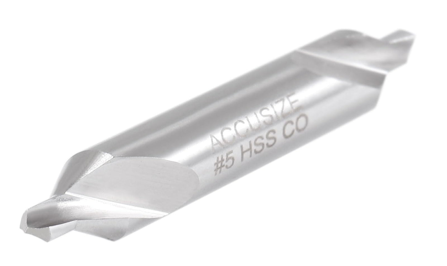 Accusize Industrial Tools 5pc ANSI M42(H.S.S.Plus 8% Cobalt) Center Drill Set, 0556-5500