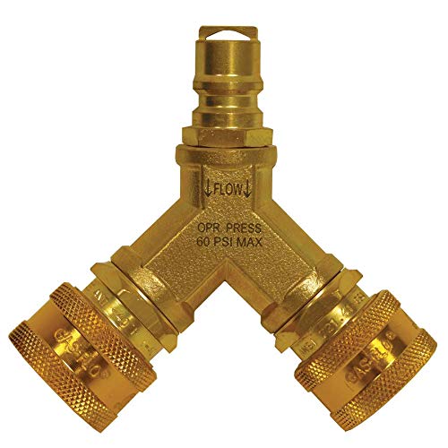 GAS-FLO, Quick Disconnect 3/8 Y Splitter, CSA Certified for Propane and NG (QD-GMC6-YPX1)