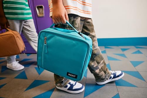 PackIt Freezable Classic Lunch Box, Lavender, Built with ECOFREEZE Technology, Fully Freezable, Collapsible, Reusable, with Zip Front Pocket and Buckle Handle, Designed for Fresh Lunch On The Go