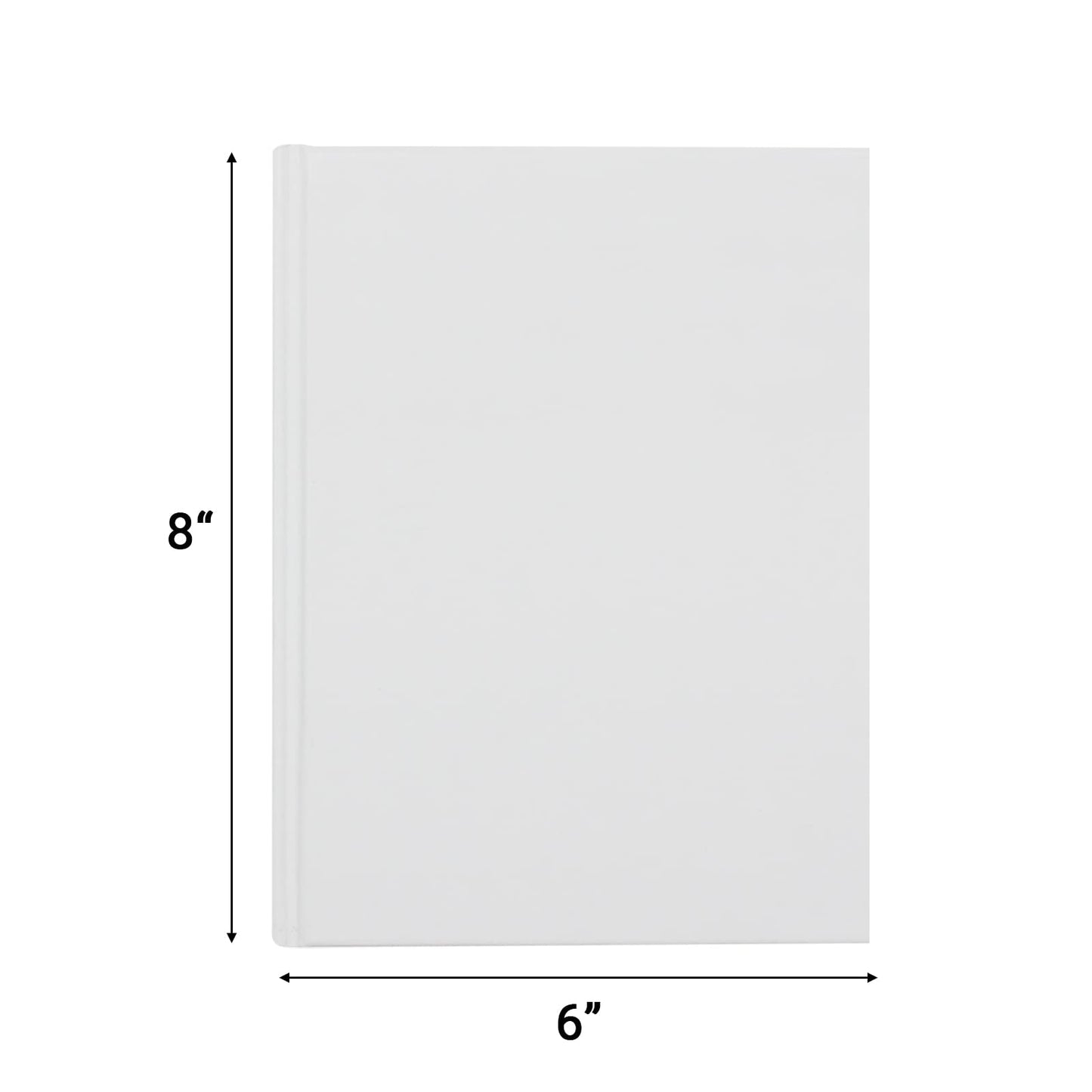 zmybcpack 12 Pack White Hardcover Blank Book 6x8 inch, Blank Story Writing Book Unlined Sketch Book, White Blank Page Notebook for Journaling, Sketching, Writing (22 Sheets/ 44 Pages Each Notebook）