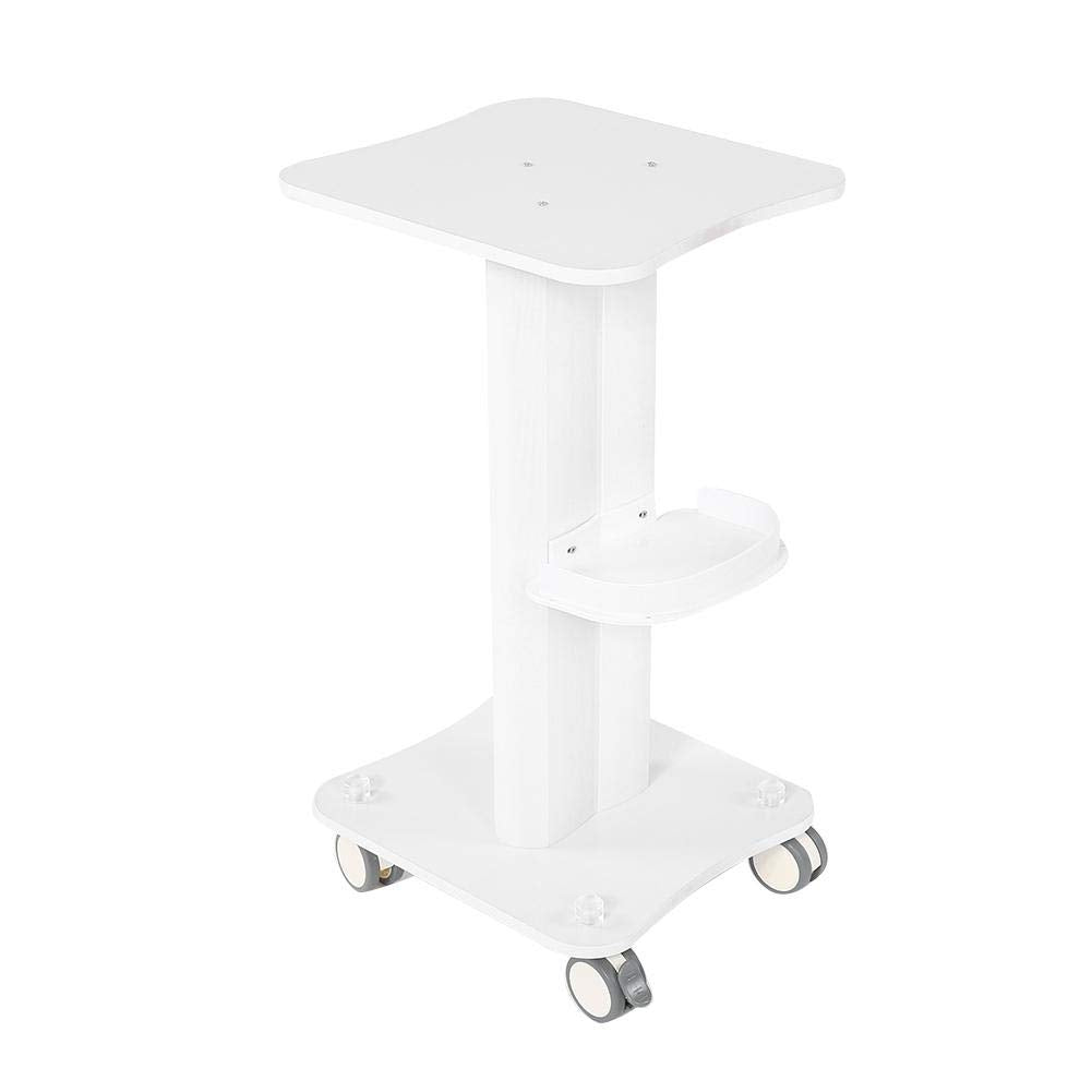 Ejoyous Aluminum Alloy ABS Salon Cart, White, 4 Wheels, Beauty Salon Trolley