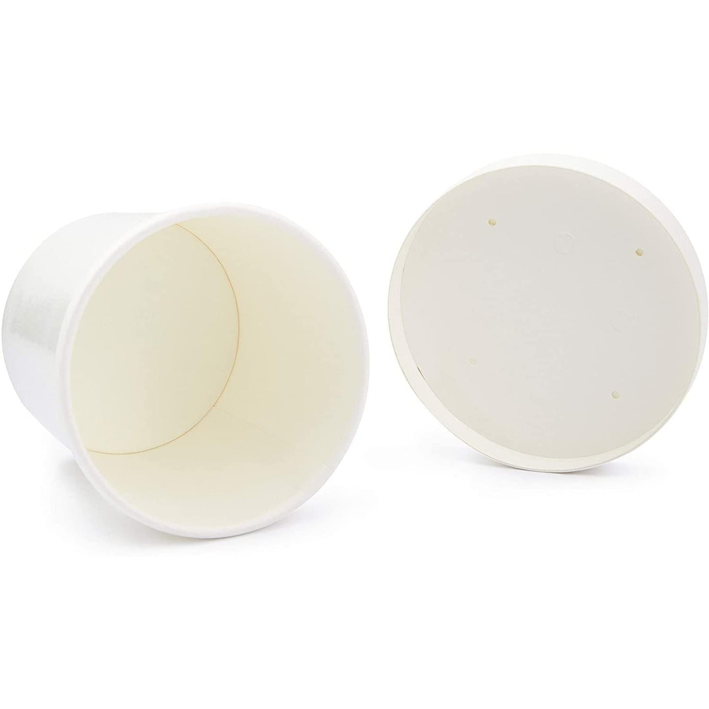 Juvale Kraft Paper Food Containers with Lids (50 Count) White, 12 Ounces
