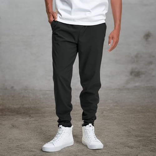 Champion Men's MVP Lightweight Woven Moisture Wicking Athletic Pants, 30.5", Black, Large