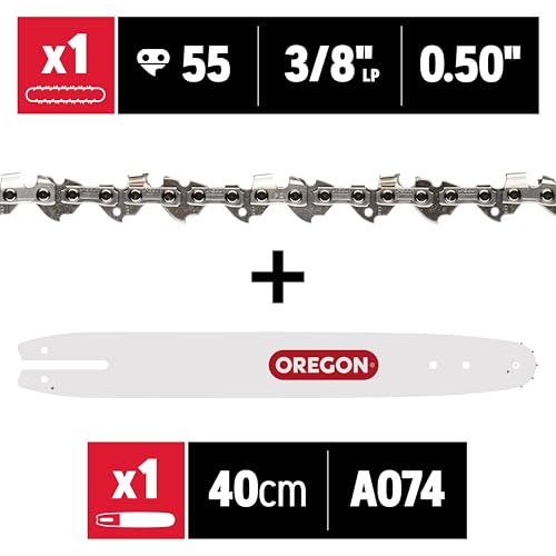 Oregon 105668 AdvanceCut S55 16 in. Chain and Guide Bar Combo, Fits Stihl Chainsaws