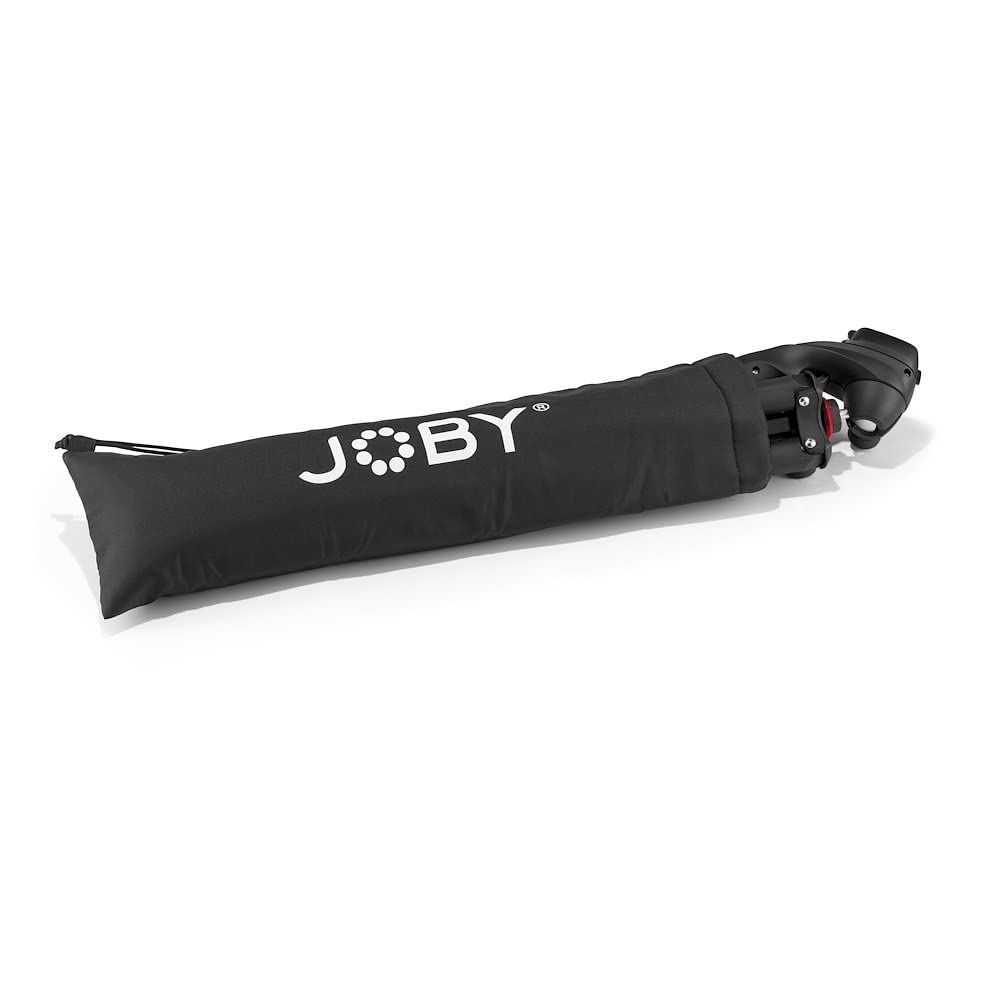JOBY Compact Action Tripod, Camera Tripod with Ball Head, Universal ¼-20” Quick Release Mount and Carrying Bag, for CSC,DSLR, Mirrorless Cameras, Colour: Black, 1.5kg Capacity