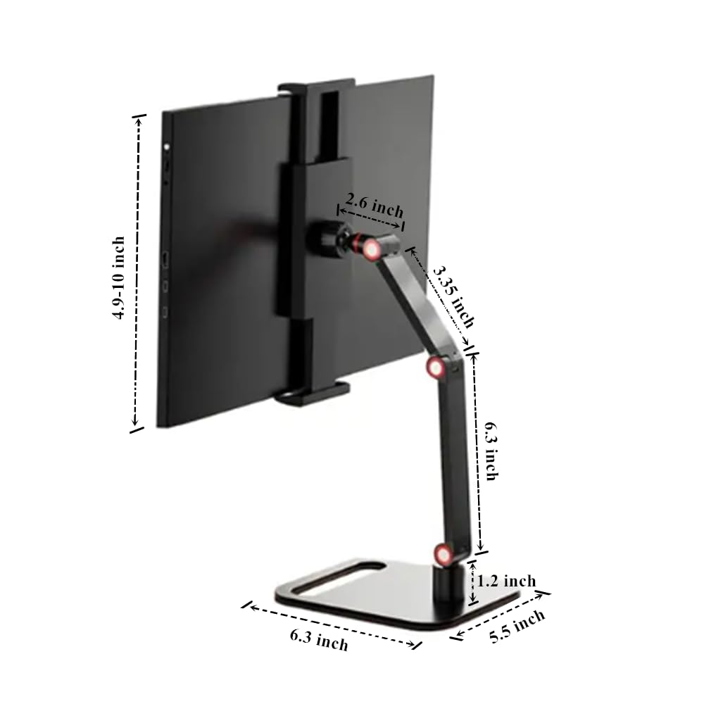 WYSXEBWZ Portable Monitor Holder for 6-17.3 Inch Screen Desktop Expandable Monitor Stand 12.9 inch Tablet Stand