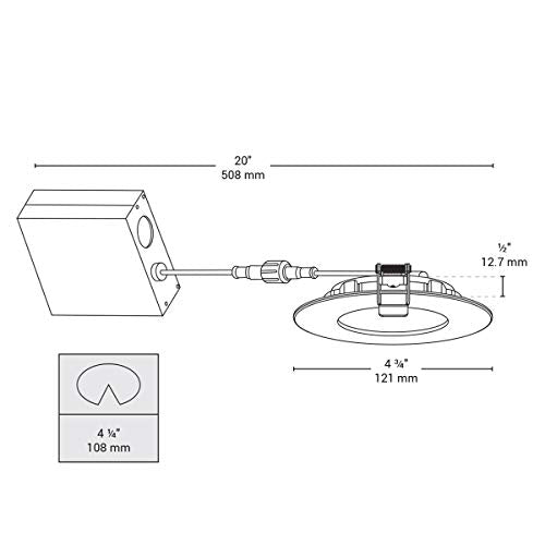 BAZZ Stak 4" Slim Recessed LED Light (4-Pack), 10W, 600 Lumens, 3000K Warm White, Dimmable, Matte White Finish, Airtight & Wet Location Rated, ETL & FCC Certified