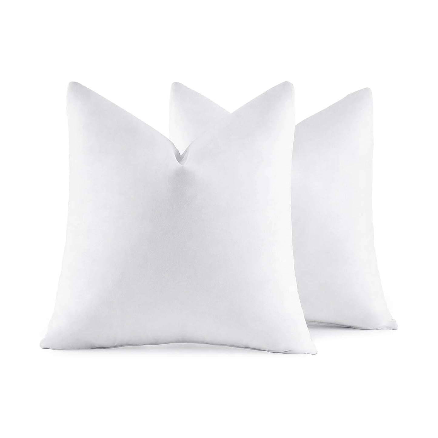 MIULEE 20x20 Pillow Inserts, Pack of 2 Feather Throw Pillow Inserts, Decorative Fluffy Cotton Fabric for Living Room Sofa Bed