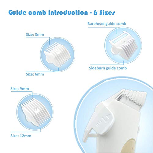 8 in 1 Electric Head Hair Clippers for Baby, Silent Haircut Trimmers for Children, Babies Infant Kids Waterproof Haircutting Kit