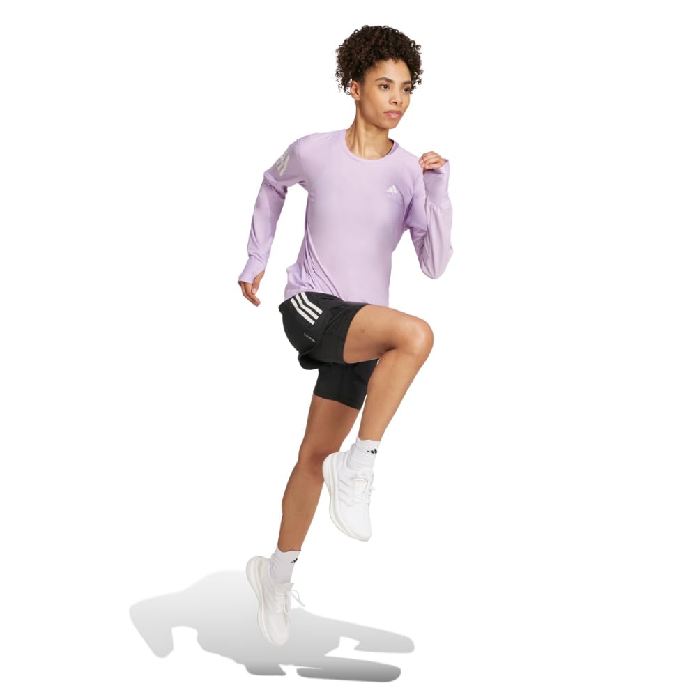 adidas Women's Own The Run Long Sleeve T-Shirt, Powder Plum, X-Large