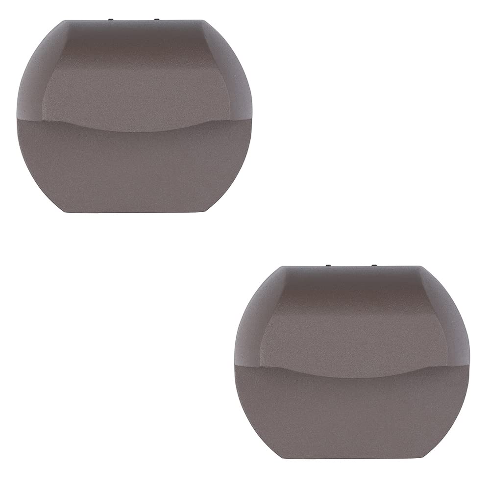 Leelands Outdoor Deck Lights LED Landscape Lighting Low Voltage 12V AC/DC Cast Aluminum Patio Post Step Lights Fence Retaining Wall Mounting Light Warm White Textured Bronze Finish Pack of 2