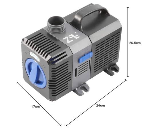 ZOIC 1320GPH/5000L/H 30W 3.3M Submersible Water Pump For Freshwater Aquarium Fish Tank Pond Fountain Adjustable Flow Rate