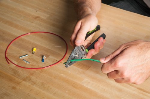 Greenlee 1955-SS Pro Stainless Wire Stripper, Cutter and Crimper Curve, 10-18AWG, 7.5-Inches