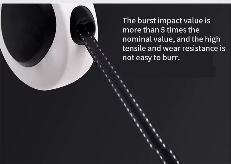 BKINDTOPET 4-in-1 Retractable Dog Leash 16ft with LED Light, Poop Bag Dispenser & Bags – Heavy Duty, Tangle-Free Leash for Small & Medium Dogs up to 66lbs, One-Button Brake & Anti-Slip Handle (M)