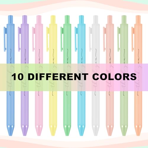 Dispowreath 200 Pcs Thank You Pens Bulk Multicolor Ballpoint Pens Thank You Gift for Men Women Employee Holiday Appreciation Gifts for Teacher Office Party Favors