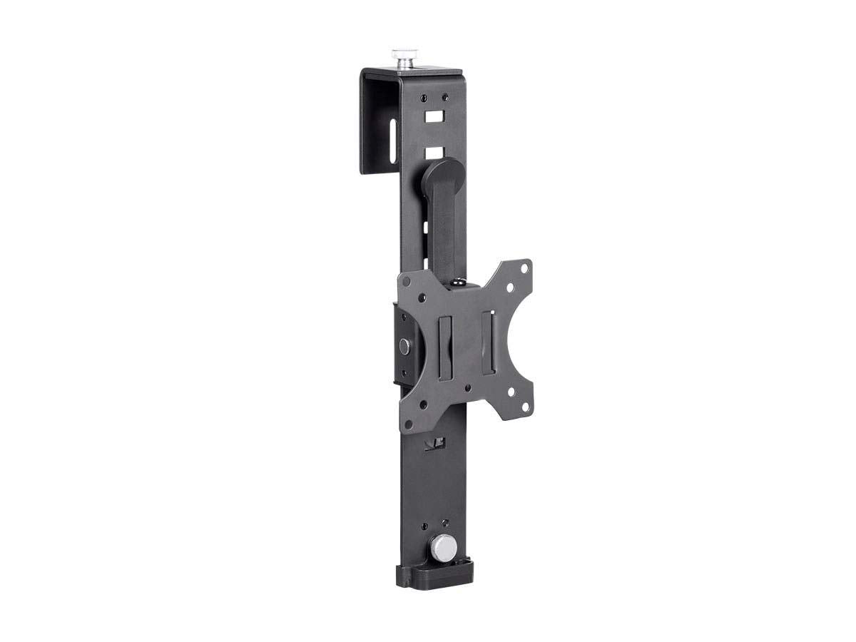 Monoprice Cubicle Flat Panel Monitor Mount - Black | Ultra-Thin, Adjustable Height, Durable - Workstream Collection