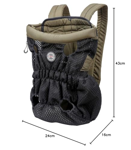 Dog Carrier Backpack, Pet Front Carrier Backpack Legs Out Dog Chest Carrier for Small Medium Dogs, Hands-Free Cat Backpack Carrier Dog Travel Backpack Airline Approved Hiking Bike Motorcycle