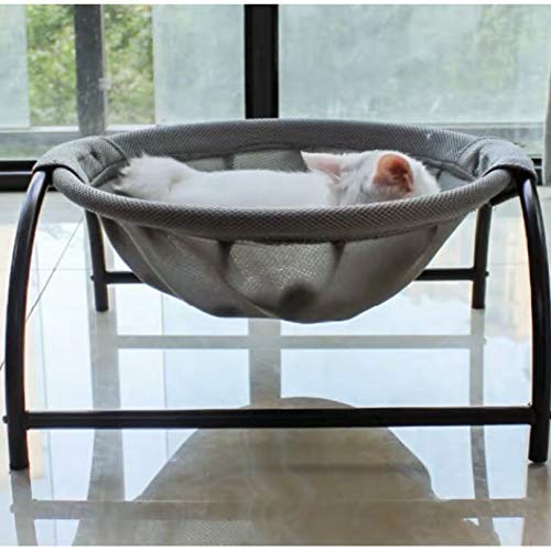 JUNSPOW Cat Bed Dog/Pet Hammock Bed Free-Standing Kitty Sleeping Pet Cat Supplies Whole Wash Stable & Breathable Easy Assembly Indoors Outdoors,16.9 in x 16.9 in x 9.5 in