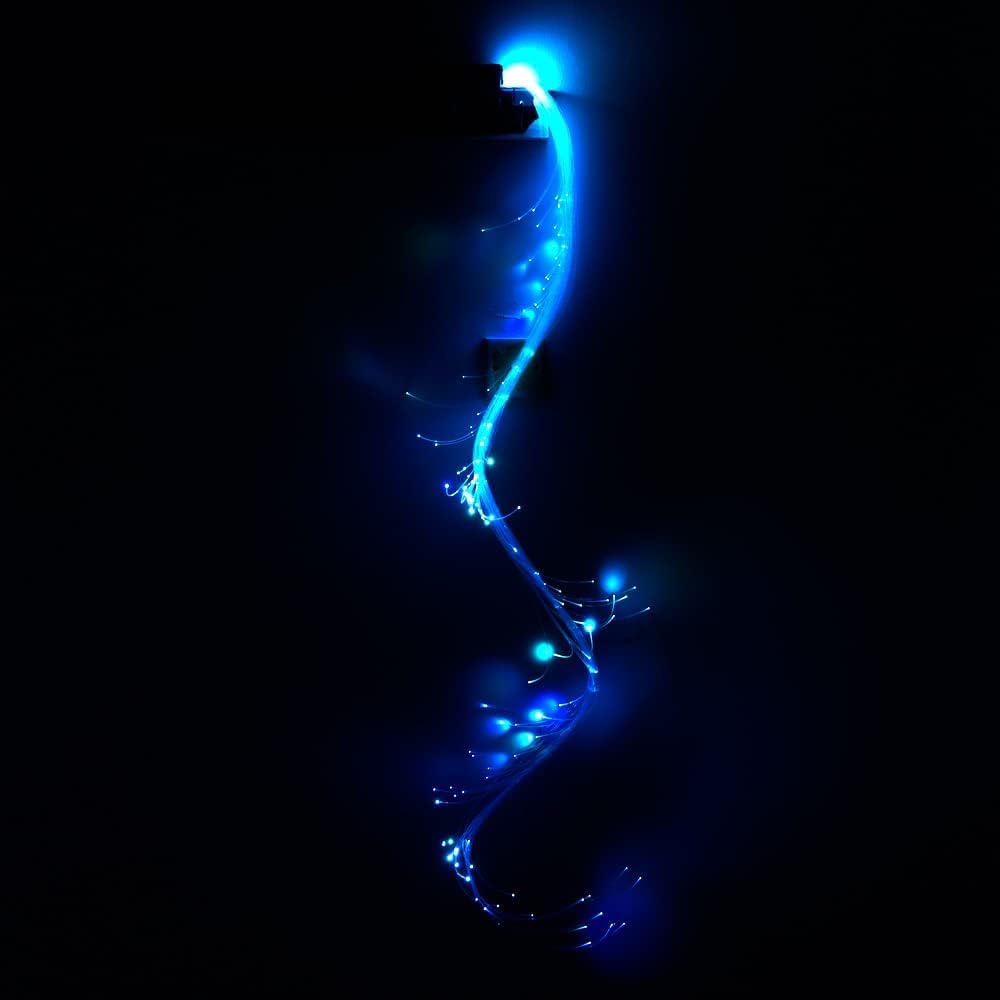 AMKI Fiber Optic Whip, Dance Flow Pixel Whip Super Bright Light Up Rave Toy 40 Color Effects Mode 360° Swivel for Dancing, Parties, Light Shows, EDM Music Festivals