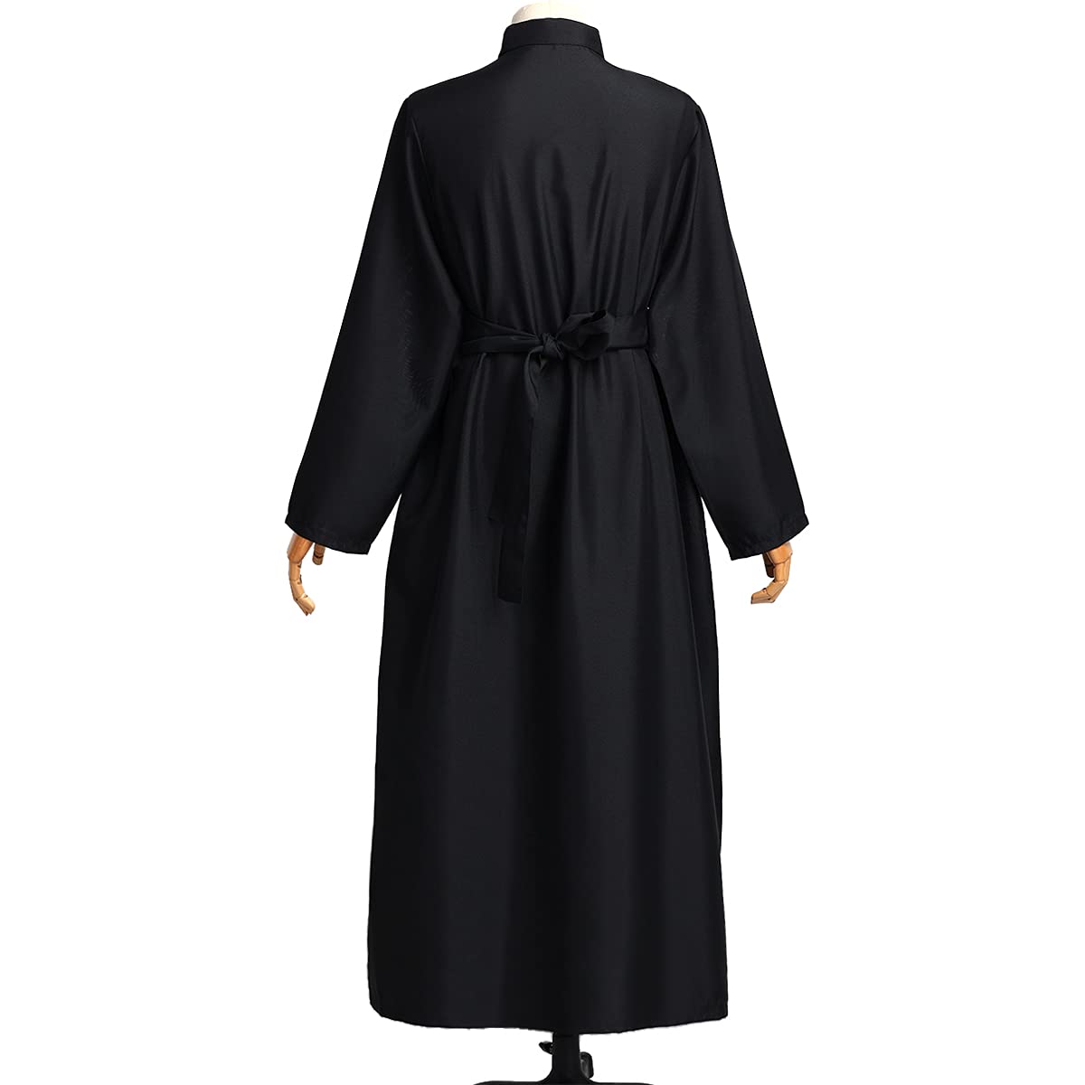COSDREAMER Mens Clergy Robe Preacher Cassocks Mens Praise Worship Robes, Black, X-Large