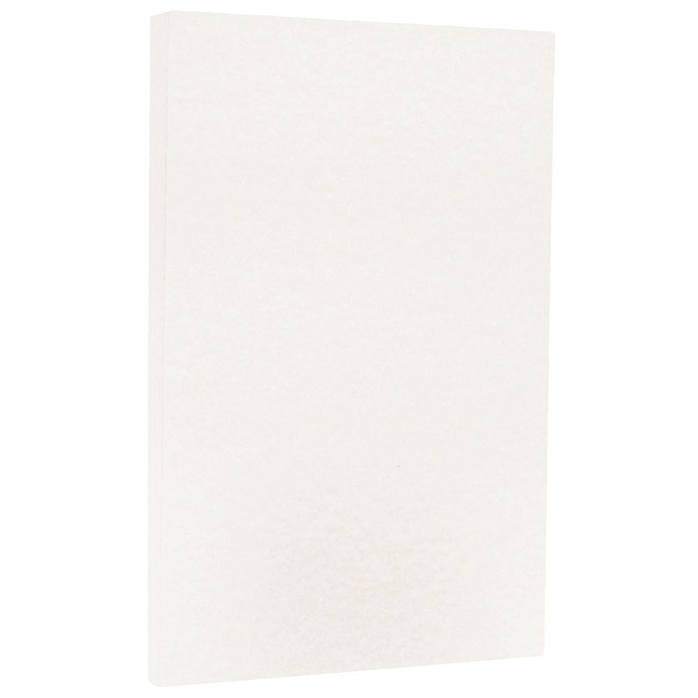 JAM PAPER Parchment 65lb Cardstock - 215.9 x 355.6 mm (8 1/2" x 14") Legal Coverstock - White - 50 Sheets/Pack