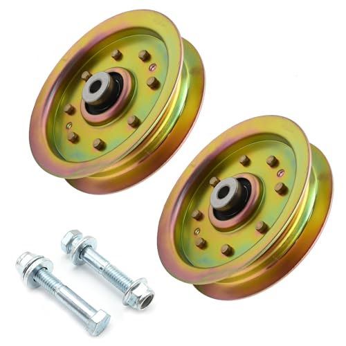 UOIENRT 956-04129 Flat Idler Pulley for 4 7/8”, Replacement for CUB Cadet Replacement for MTD Replacement for Troy-Bilt, Replaces 753-08171 756-04129