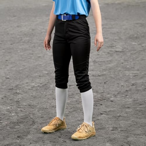 Russell Athletic Women's on Deck Softball Knicker-Stylish Beltloop Pants with Pockets for Ultimate Comfort, Black, Small