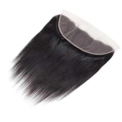 13x4 Lace Frontal Straight Closure Ear To Ear HD Lace Closure 100% Remy Human Hair Straight Closure Natural Black 180% Density (13X4 Straight, 22 Inch)