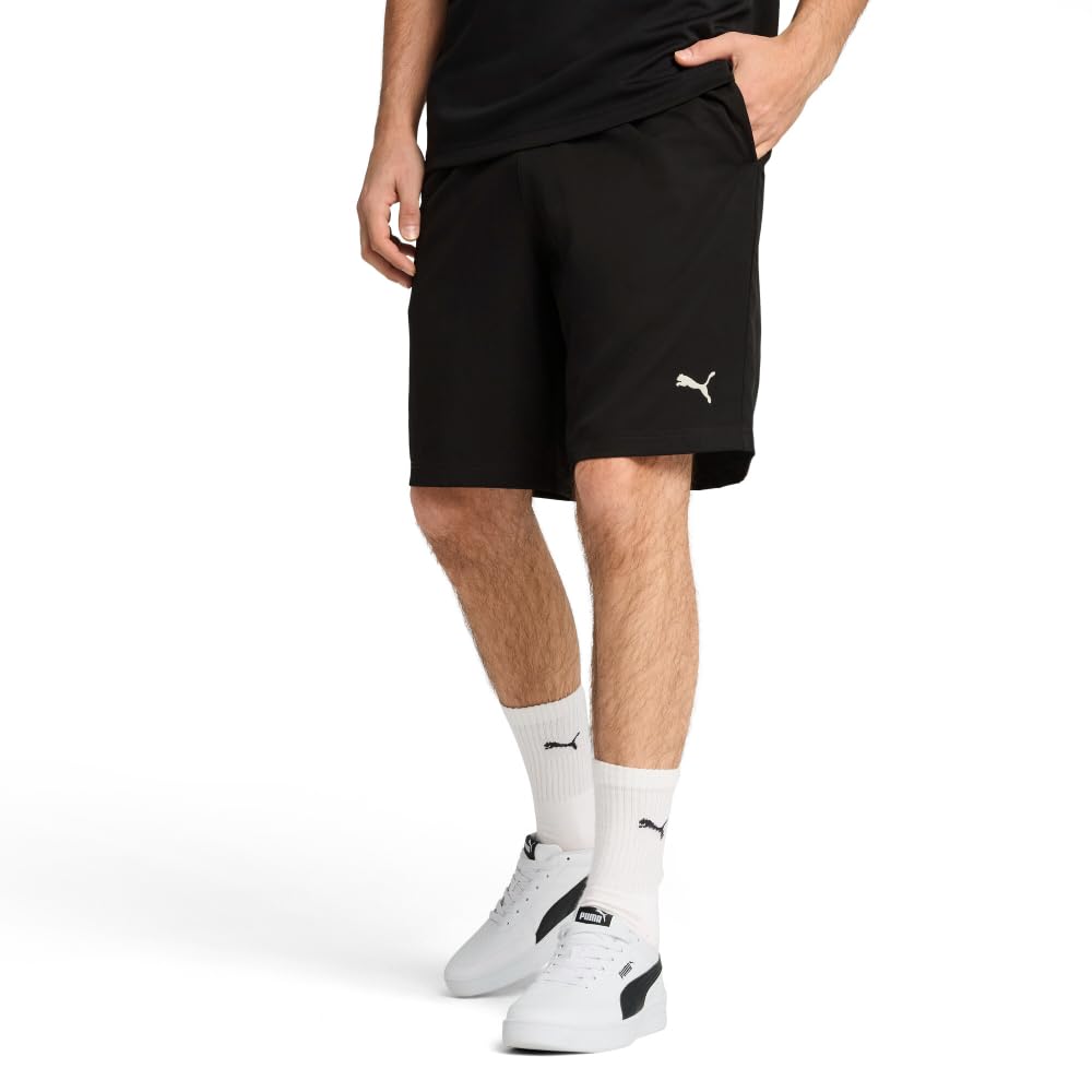 PUMA Men's Essentials Woven 9" Shorts, Puma Black Ss25, Small
