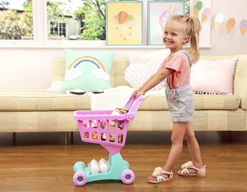 Battat – Play Circle – Shopping Cart – Toy Food – Play Kitchen For Toddlers – Pretend Play – Shopping Day Grocery Cart – 2+ Years